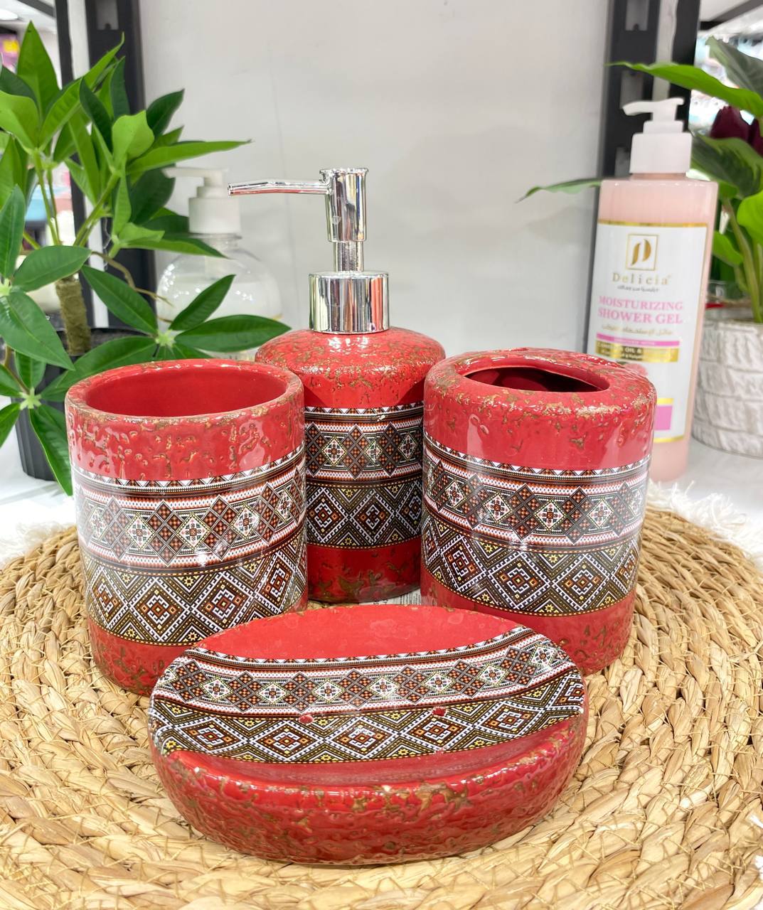 Chic porcelain bathroom set