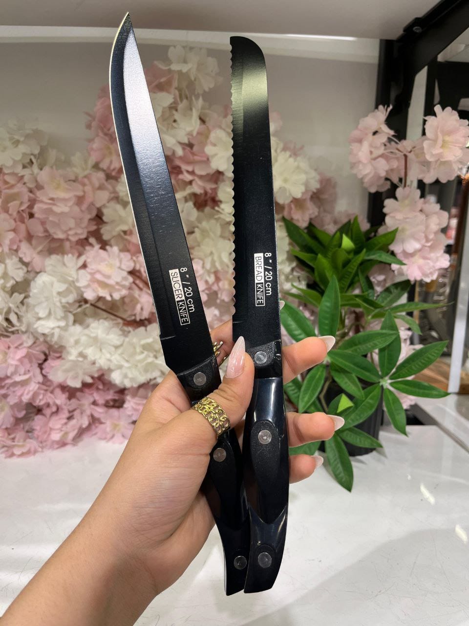 High-Quality Stainless Steel knives 18 Piece + Wooden Stand