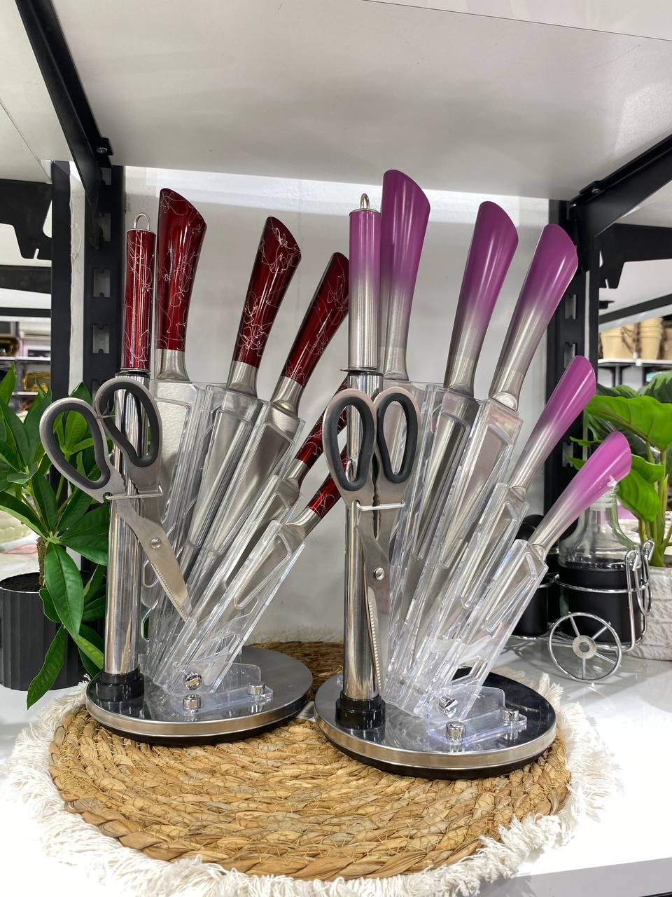 High-quality stainless steel knives 7 Piece + Acylic holder