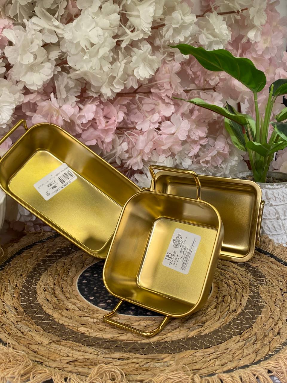 Gold Plated Stainless Steel Serving Trays