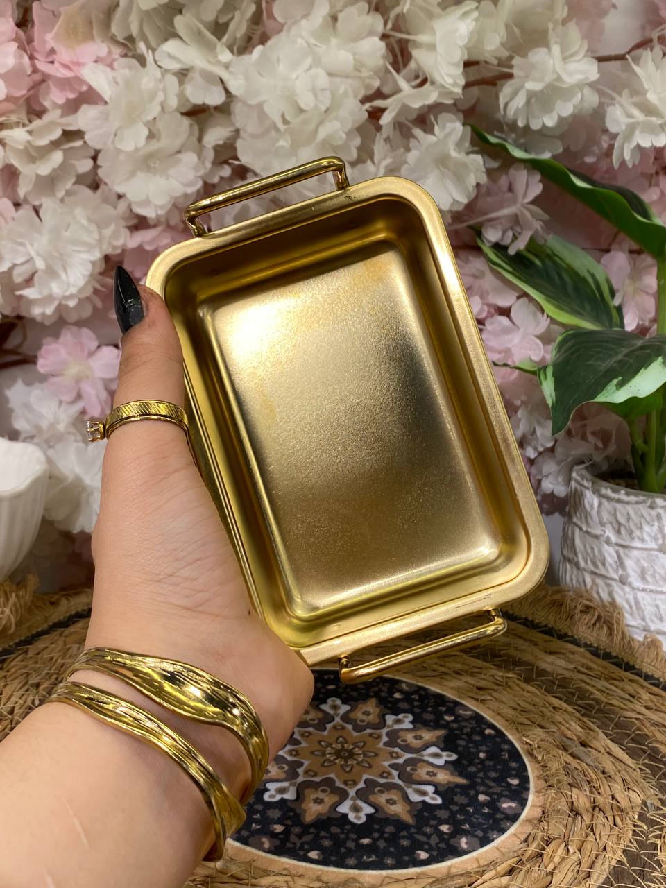 Gold Plated Stainless Steel Serving Trays