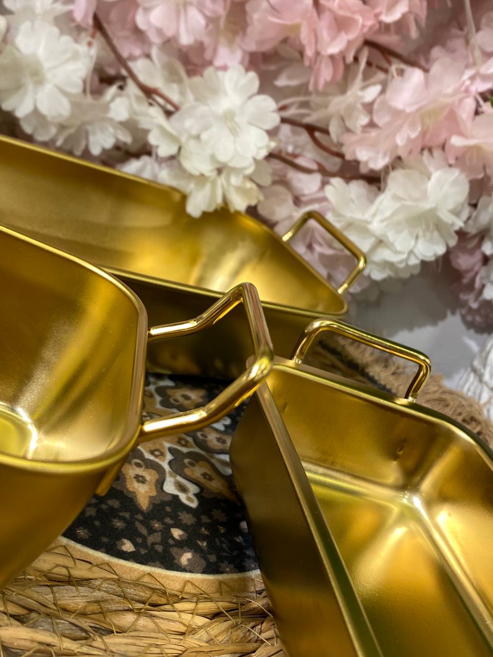 Gold Plated Stainless Steel Serving Trays